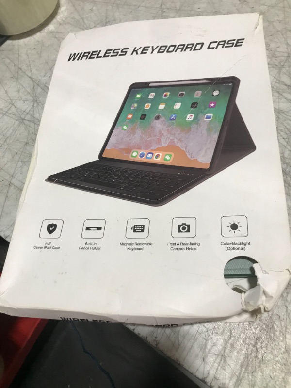 Photo 1 of OYEEICE for iPad 10th Generation Case with Keyboard 10.9 Inch - 7 Color Backlit Wireless Detachable Folio Keyboard Cover with Pencil Holder for New iPad 10th Gen 2022 - Green