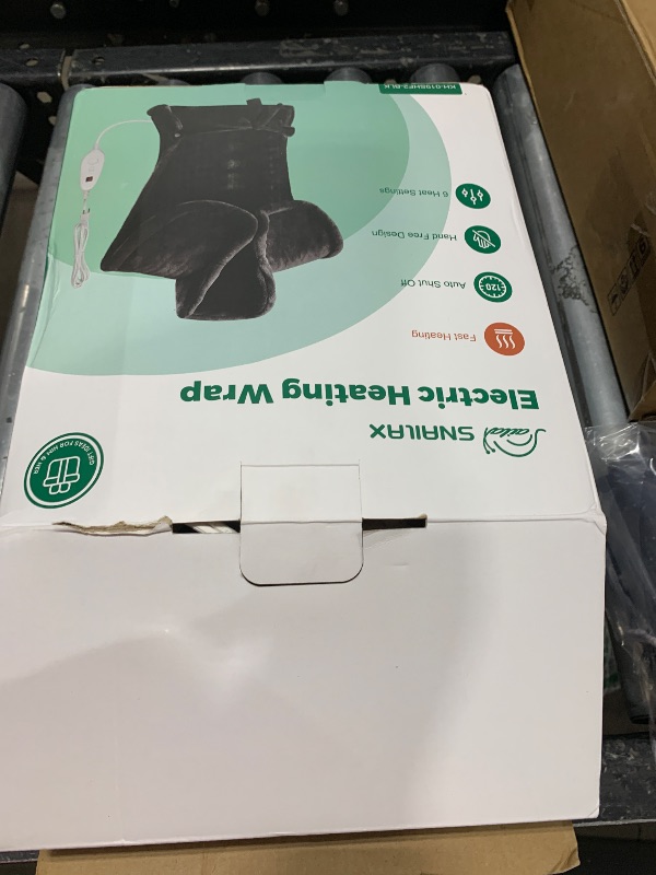 Photo 1 of Snailax Heating Pad for Back Pain Relief, FSA HSA Eligible, Large Heating Pad for Neck Shoulders Back, Neck Warmer Weighted Wearable Back Heated Pad, Auto Shut Off, Gift for Women (Black)