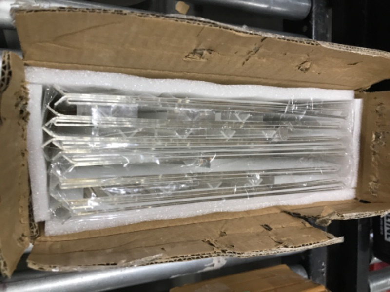 Photo 1 of Dynta Acrylic Sign Holder 8.5 x 11 Inches 14 Pack Double Sided Clear Display Stand Vertical Table Sign Holder Plastic T Shape Document Menu Flyer Holder for Office Stores Restaurants Wedding Party