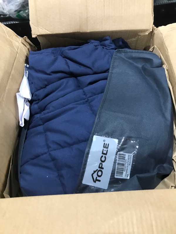 Photo 1 of Topcee Weighted Blanket (20lbs 60"x80" Queen Size) Cooling Breathable Heavy Blanket Microfiber Material with Glass Beads Big Blanket for Adult All-Season Summer Fall Winter Soft Thick Comfort