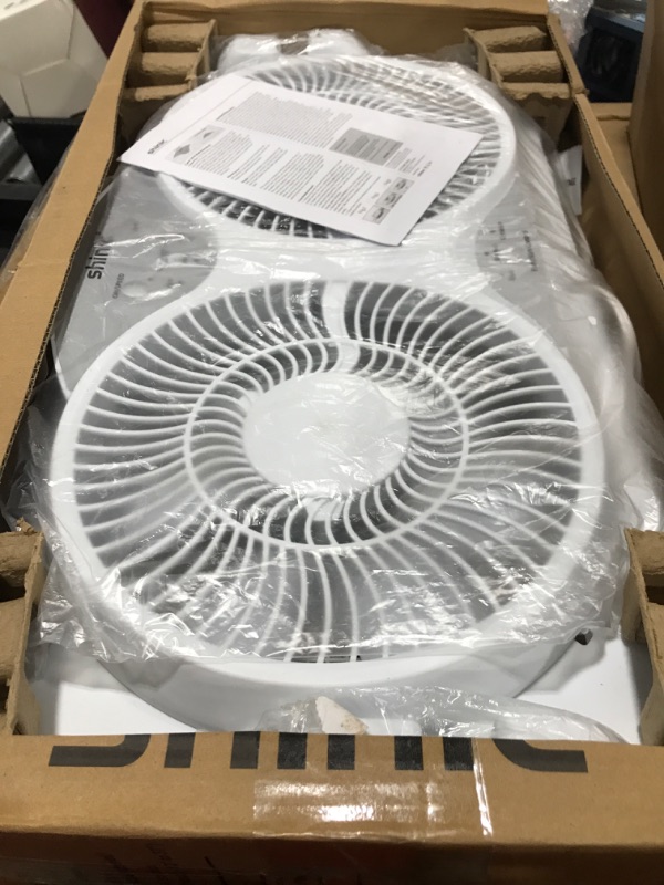 Photo 1 of shinic Window Fan with Reversible Airflow Quiet, Twin 9" Blades, Full Remote Control, 3 Functions-3 Speeds, Bathroom Kitchen Window Exhaust Fan, Width Adjustable (From 23.5" to 37") ETL Certified