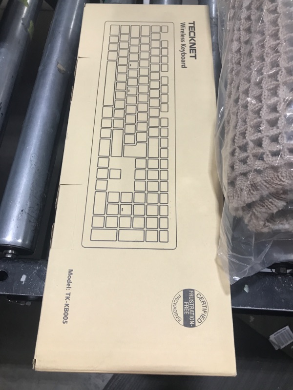 Photo 1 of TECKNET Bluetooth Keyboard Rechargeable, 4-Device Free Switching (2.4G+BT), Ultra-Slim Full Size Wireless Keyboard, Quiet Typing, for PC/Laptop/Smart TV/Phone, Adjustable Stand, 12 Multimedia Keys