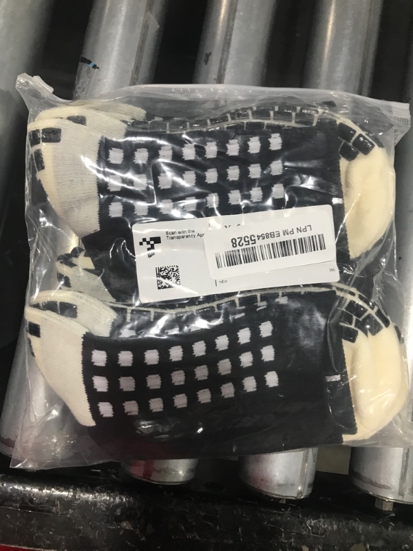 Photo 1 of Yufree Men's Soccer Socks Anti Slip Non Slip Grip Pads for Football Basketball Sports Grip Socks, 4 Pair