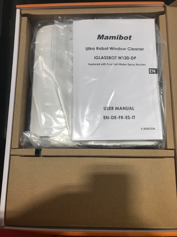 Photo 1 of Mamibot W120-DP Robot Window Cleaner, Window Cleaning Robot with Four Water Spray,3200 Pa Suction Power, Multiple Cleaning Modes,App&Remote Control,for High-Rise Glass Cleaning?Grey