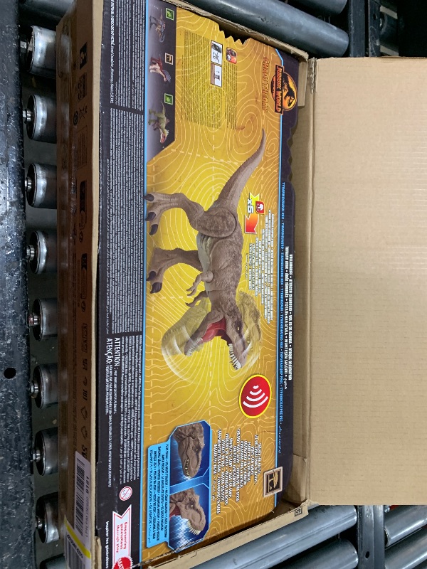Photo 1 of Mattel Jurassic World T. rex Dinosaur Toy with Sound & Movement, All-Out Attack Tyrannosaurus Rex Action Figure with Rampage Attack, Plus Digital Play