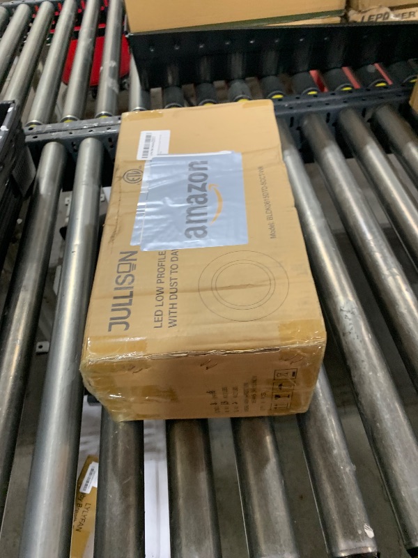 Photo 1 of JULLISON 6 Inch LED Low Profile Disk Light with Dust to Dawn Sensor, 120VAC, 15W, 5CCT Color Changing, 1000LM, Non-Dimmable, ETL, Shower Rated Screw in Photocell Ceiling Light, White/8 Packs