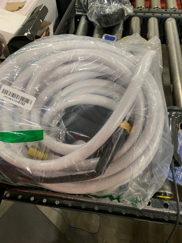Photo 1 of Camco TastePURE 25-Ft Water Hose - RV Drinking Water Hose Contains No Lead, No BPA & No Phthalate - Features Diamond-Hatch Reinforced PVC Design - 5/8” Inside Diameter, Made in the USA (22783)