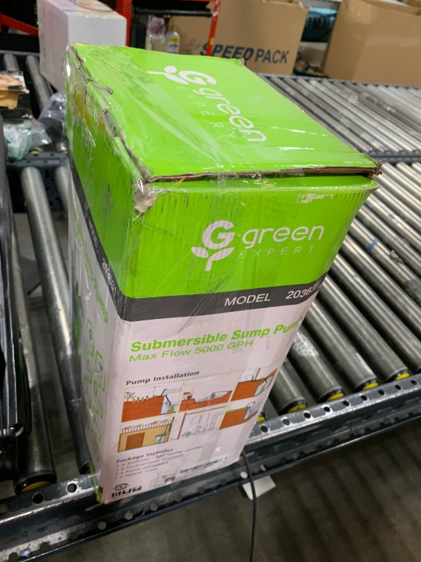 Photo 1 of Green Expert 1.5HP Submersible Sump Pump High Flow 5000GPH 25ft Power Cord Manual Automatic On/Off for Water Removal from Basement Sump Pit Pools Hot Tub Spas Garden Pond