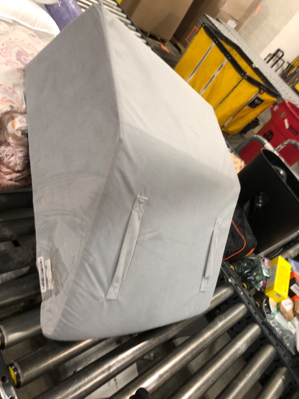 Photo 1 of Ruqmuis Leg Elevation Pillow for After Surgery, 10inch Foam Leg Elevating Pillow for Swelling and Blood Circulation, Leg Wedge Pillow for Sleeping, Knee Pillow for Knee Hip Ankle Pain Relief, Velvet