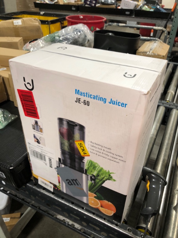 Photo 1 of Masticating Juicer Machines, 5.3" Inch Feeding Chute Supports Whole Fruits and Vegetables?350W Slow Cold Press Juicer?Easy to Clean, Light-Stainless Steel