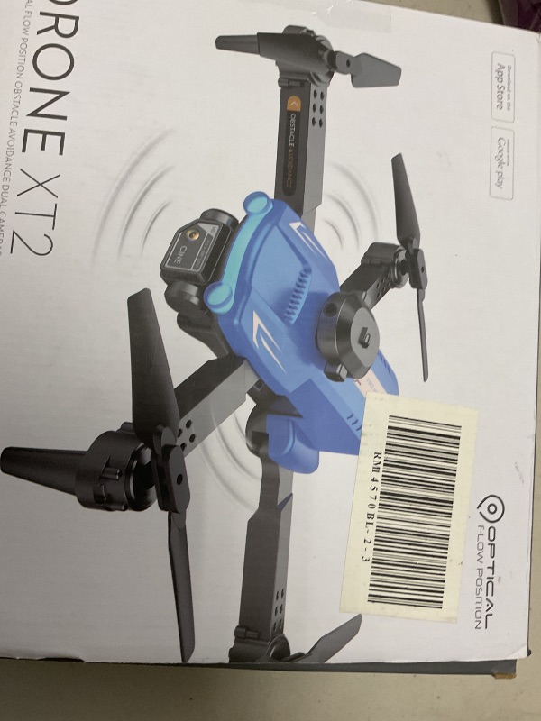 Photo 1 of GoolRC XT2 Drone with Camera for Adults, 4K HD FPV Mini Drone for Kids with Optical Flow Positioning, RC Qudcopter with Obstacle Avoidance, 3D Flips, Altitude Hold, Headless Mode, 3 Batteries (Blue)