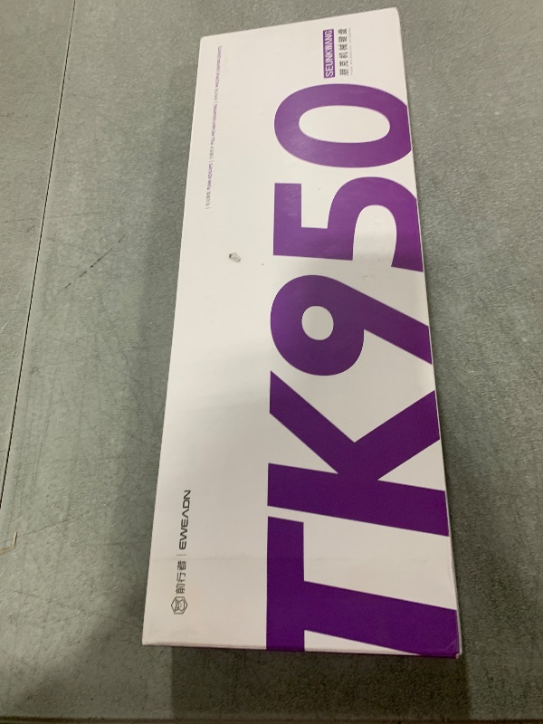 Photo 1 of EWEADN TK950 Wireless Mechanical Typewriter Keyboard, 104 Keys Aesthetic with White Backlit, Anti-Ghosting, Blue Switch Bluetooth/2.4GHz/USB-C Wired Cute keyboard-Blue