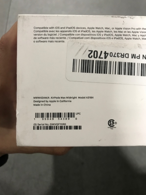 Photo 1 of Apple AirPods Max Wireless Over-Ear Headphones, Pro-Level Active Noise Cancellation, Transparency Mode, Personalized Spatial Audio, USB-C Charging, Bluetooth Headphones for iPhone - Midnight