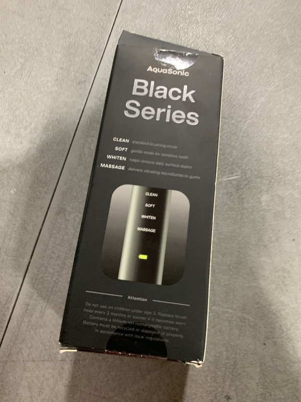 Photo 1 of Aquasonic Black Series Ultra Whitening Toothbrush – ADA Accepted Electric Toothbrush- 8 Brush Heads & Travel Case – 40,000 VPM Electric Motor & Wireless Charging - 4 Modes w Smart Timer