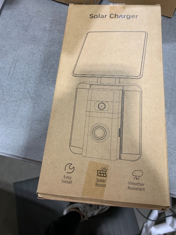 Photo 1 of QIBOX Solar Charger Compatible with Ring Video Doorbell 4/3/3 Plus/Battery Doorbell Plus, Waterproof Continuously Solar Panel, Adjustable Panel