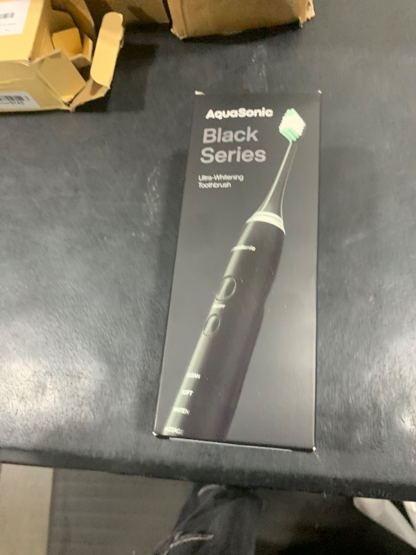 Photo 1 of Aquasonic Black Series Ultra Whitening Toothbrush – ADA Accepted Electric Toothbrush- 8 Brush Heads & Travel Case – 40,000 VPM Electric Motor & Wireless Charging - 4 Modes w Smart Timer