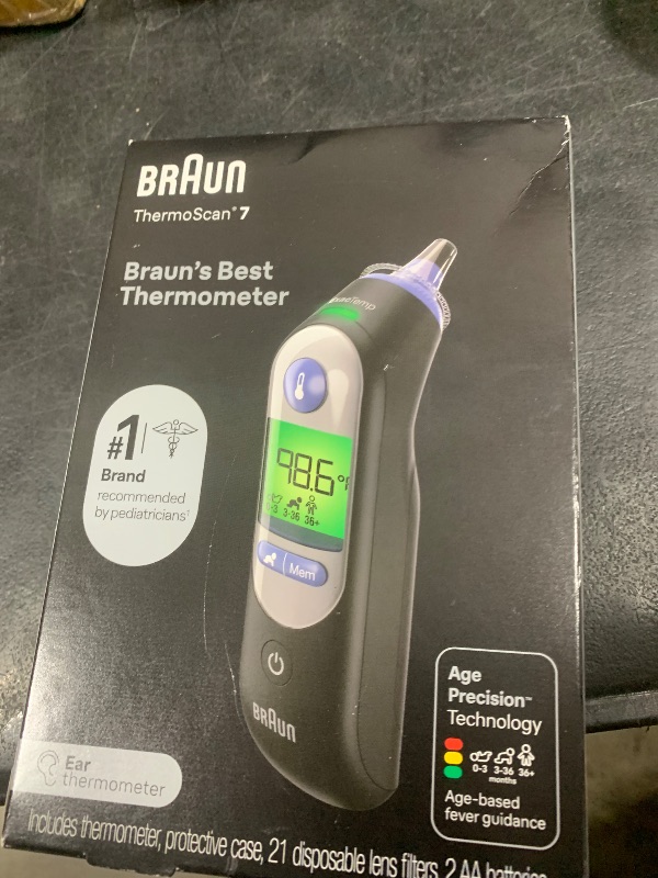 Photo 1 of Braun ThermoScan 7 Digital Ear Thermometer, Age-Adjusted Fever Guidance, Baby and Infant Friendly, No. 1 Brand Recommended by Pediatricians, FSA and HSA Eligible