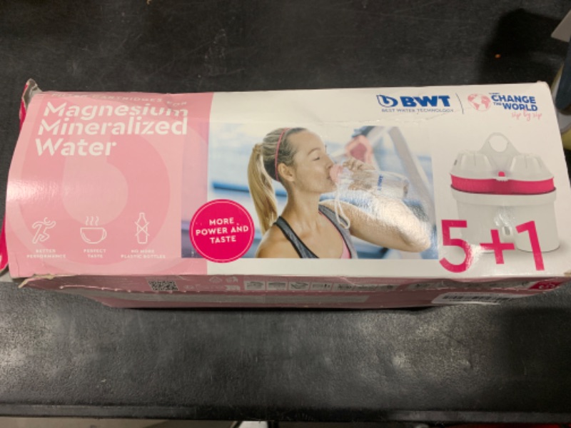 Photo 1 of BWT Magnesium Mineralized Water Filter, 6-Pack - Long Life Mg2+ Cartridge for Water Filters, 6x120L Capacity, Maximum Protection for Espresso Machines