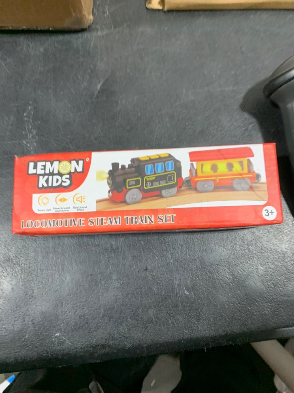 Photo 1 of Battery Operated Locomotive Train Set for Wooden Train Tracks, Electric Train Toys for Toddlers Magnetic Connection, Powerful Engine Bullet Train Set Compatible with Thomas, Brio, Melissa and Doug 3Y+