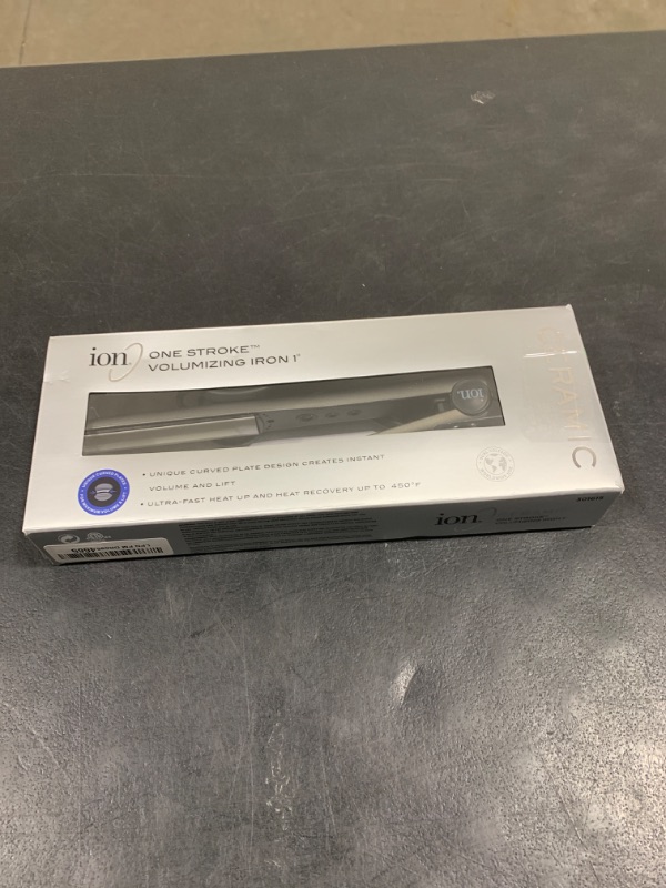 Photo 1 of ion One Stroke Volumizing Flat Iron 1 Inch, Auto Shut Off, Tri-Layer Heaters, Fast Heat Up, Tourmaline and Japanese Ionic-Ceramic Minerals