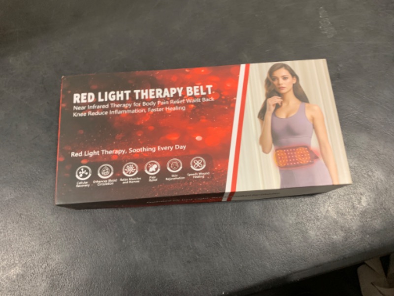 Photo 1 of Red Light Therapy Belt, Infrared Light Therapy for Body, Wearable Wrap with Timer for Back Shoulder Waist Muscle Pain Relief, Improve Joint Inflammation, Red Light Therapy for Body