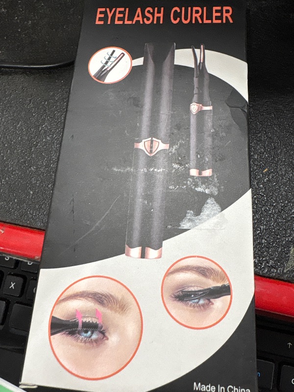 Photo 1 of Heated Eyelash Curler, 2-in-1 Clip-Type Design, 3 Temperature Modes, USB Rechargeable Electric Eyelash Curler, Natural Curling 24H Long-Lasting Curl, Gift for Women & Girls, Black-AB