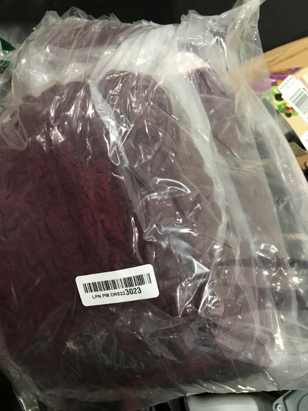 Photo 1 of Fanfanwin 3 Pcs Sofa Slipcover Set for Couch Cushion Couch Cover with Skirt Durable Washable High Elastic Stretchable Furniture Covers for Sofa Loveseat Couch Arm Chair(Burgundy)