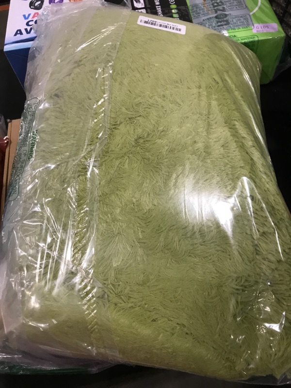 Photo 1 of Ophanie Green Grass Area Rugs for Bedroom, 4x6 Shag Fluffy Carpet, Fuzzy Furry Plush Soft Cute Kids Baby Girls Shaggy Bedside Indoor Floor Rug for Teen Dorm Home Decor Aesthetic, Nursery