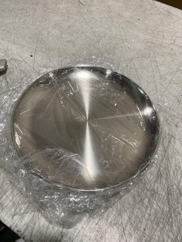 Photo 1 of  6 Pack 10 Inch Silver Stainless Steel Plate