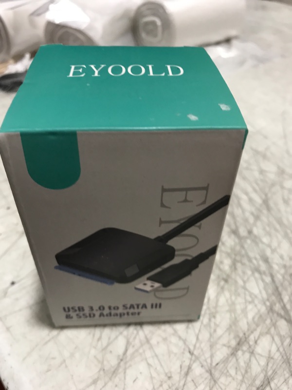 Photo 1 of EYOOLD SATA to USB 3.0 Adapter, External Hard Drive Converter Cable for 2.5" 3.5" HDD, SSD with Power Supply