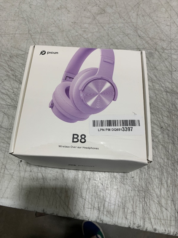 Photo 1 of Picun B8 Headphones Wireless Bluetooth, 120H Bluetooth Headphones Over Ear with 3EQ Music Modes, Hands-Free Calls, Deep Bass Headphones for Travel Home Office Cellphone PC (Purple)