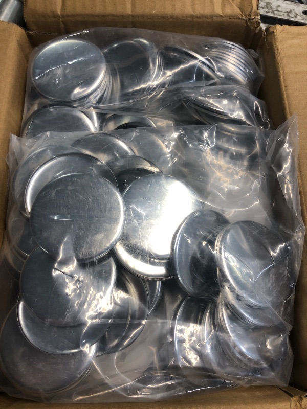 Photo 1 of 200 Sets 58mm/2.25 inch Button Maker Supplies, Pin Back Button Parts for Button Maker Machine 58mm, Including Metal Covers, Plastic Back Covers, Clear Plastic Film&Blank Paper