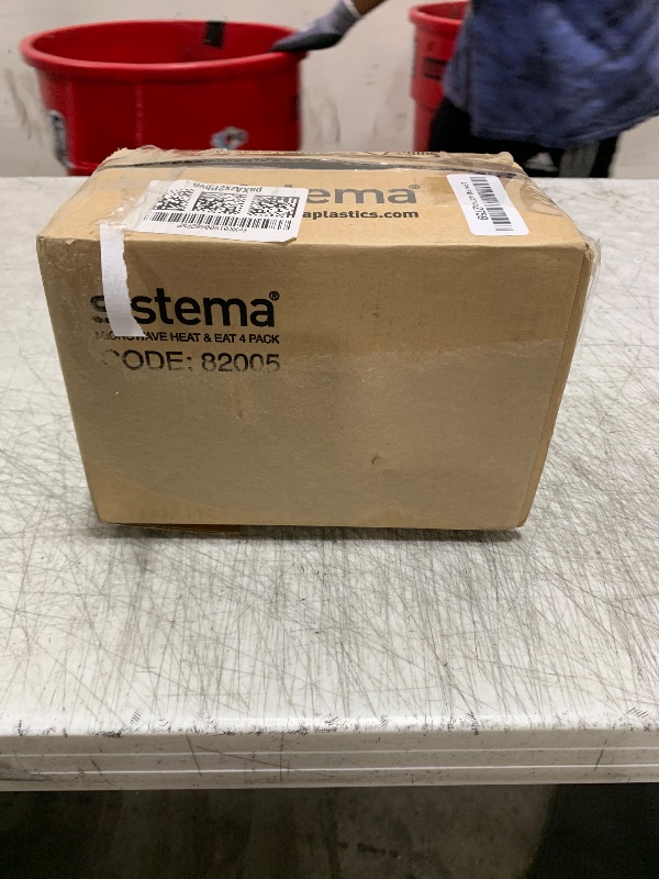 Photo 1 of Sistema Microwave Food Storage Containers with Steam Release Vent, Dishwasher Safe Red