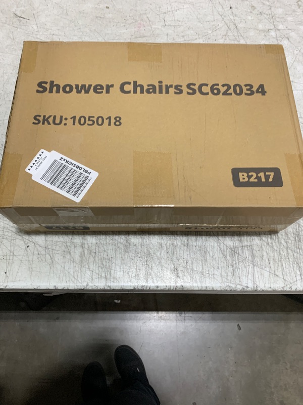 Photo 1 of Bariatric Shower Chair 500lbs,Padded Shower Stool for Inside Shower,Shower Bench with 6 Height Adjustable Tube,FSA/HSA Eligible (1 Count (Pack of 1))