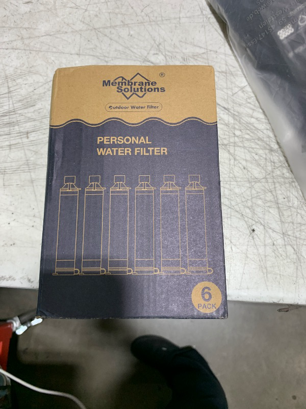 Photo 1 of Membrane Solutions Personal Water Filter, Survival Filtration Straw Portable Gear, Emergency Preparedness, Supply for Drinking Hiking Camping Travel Hunting Fishing Team Family Outing (Blue, 6 Pack)
