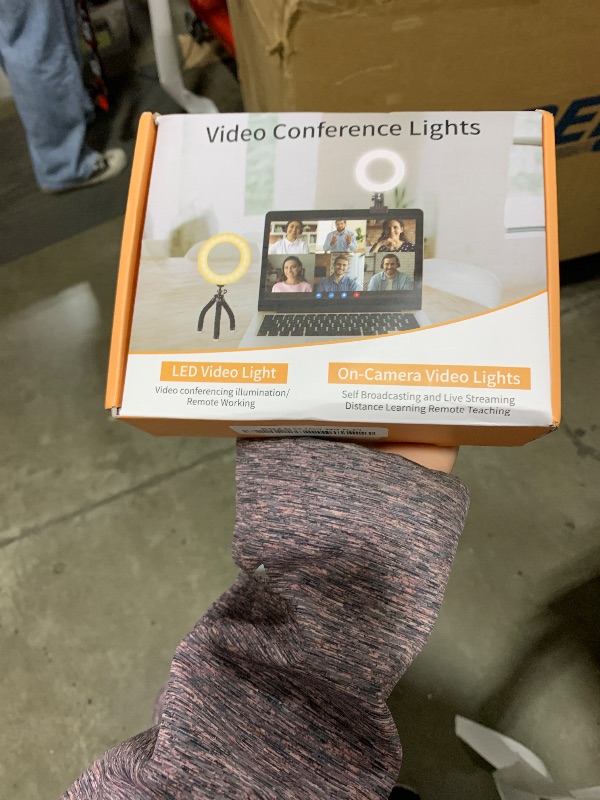 Photo 1 of Video Conference Lighting Kit, Ring Light Clip on Laptop Monitor with 5 Dimmable Color & 5 Brightness Level for Webcam Lighting/Zoom Lighting/Remote Working/Self Broadcasting and Live Streaming, etc.