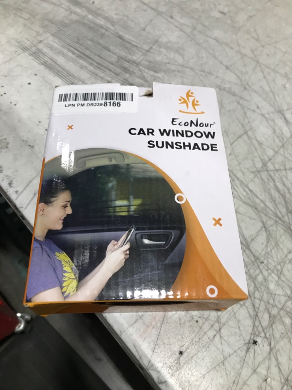 Photo 1 of EcoNour Car Window Shades for Baby (Pack of 2) | Sun Shade for Car Heat and UV Protection | Adjustable Elastic Fabric Side Window Shade for Baby | Rear Side Window Sunshade (Large 38"x21")