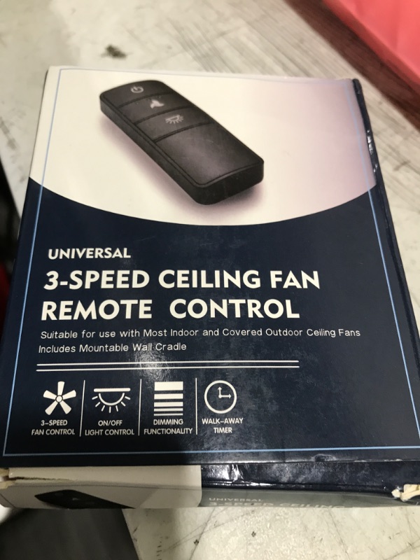 Photo 1 of Hampton Bay Fan Remote Kit,Universal Ceiling Fan Remote Control Replacement Hampton Bay Home Decorators Collection Hunter KUJCE10318, ZAAZPHD-3 Speed Control, Light Dimming,Time Delay,with Wall Mount