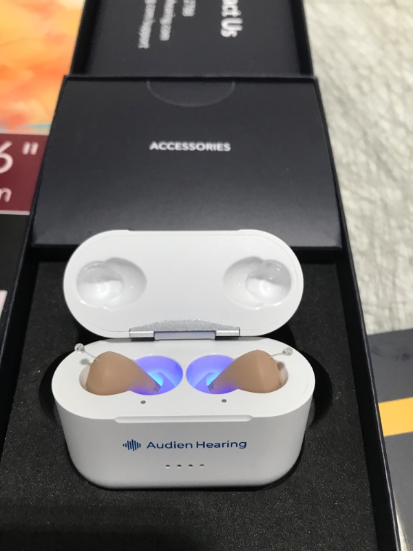 Photo 1 of Audien ATOM PRO 2 Wireless Rechargeable OTC Hearing Aid, Premium Comfort Design and Nearly Invisible