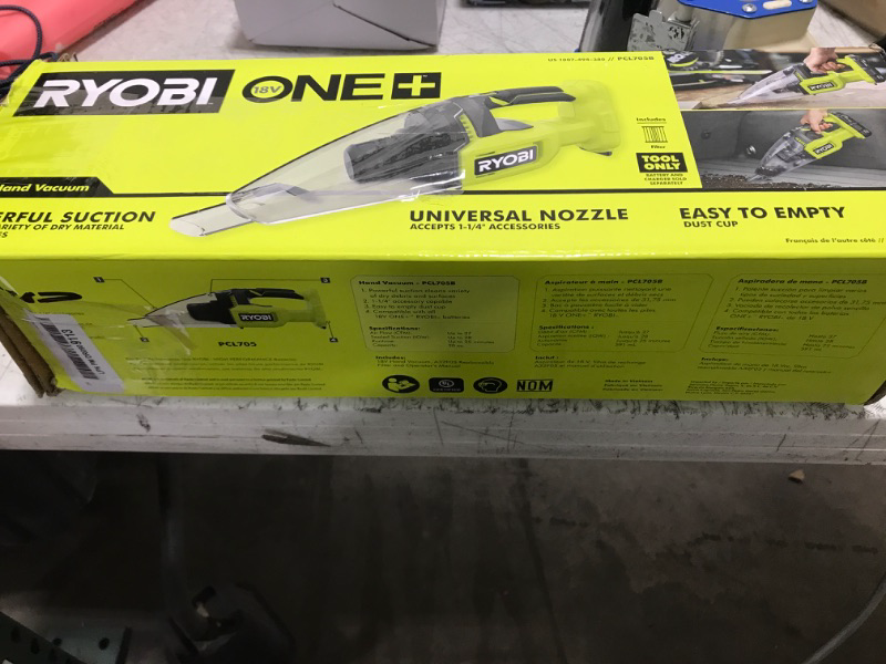 Photo 1 of Ryobi - Handheld Vacuum Cleaner 18V - 29 AW - 1000 L/min - 0.85 m3/min - Collector 600 ml - RHV18-0