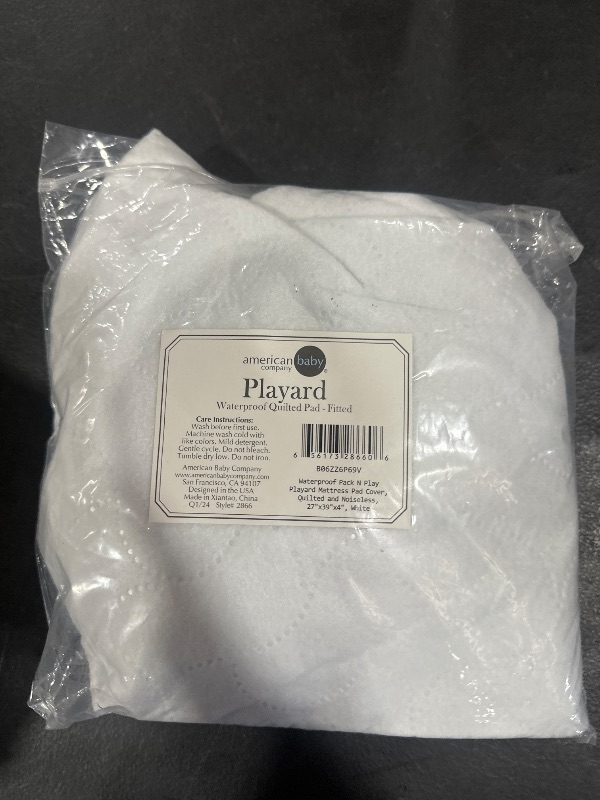 Photo 1 of American Baby Company Waterproof Pack N Play Playard Mattress Protector, Quilted Fitted Pack and Play Mattress Pad Cover, 27" x 39"