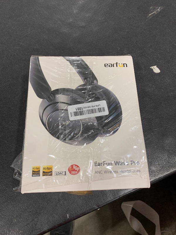 Photo 1 of EarFun Wave Pro Active Noise Canceling Headphones, Wireless Over Ear Bluetooth Headphones, LDAC Hi-Res Sound, 5 Mics AI Clear Call, 80H Playtime, Multipoint Connection, Comfort Fit, Custom EQ via App