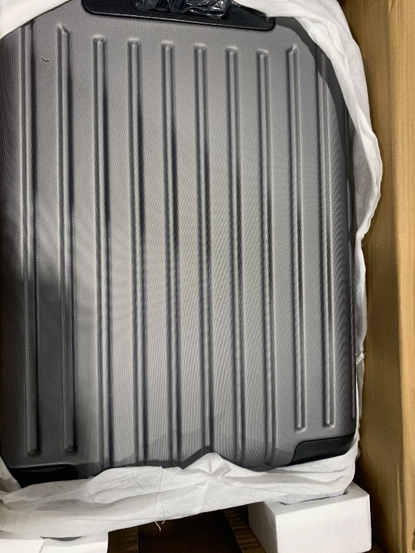 Photo 1 of LEVEL8 Grace Carry On Luggage, 20 Inch Expandable Hardside Suitcase, Abs+Pc Harshell Spinner Luggage with Tsa Lock, Spinner Wheels, Grey, 20 Inch Carry-On