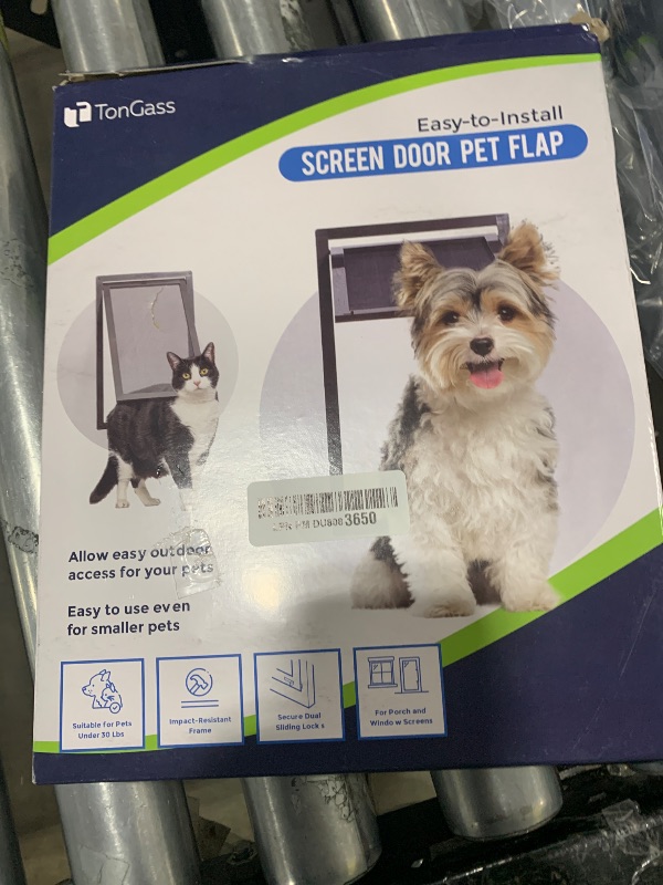 Photo 1 of TonGass 7.87" x 11.42" Dog/Cat Screen Door Flap Fits Dogs/Cats Under 30 Lbs - White