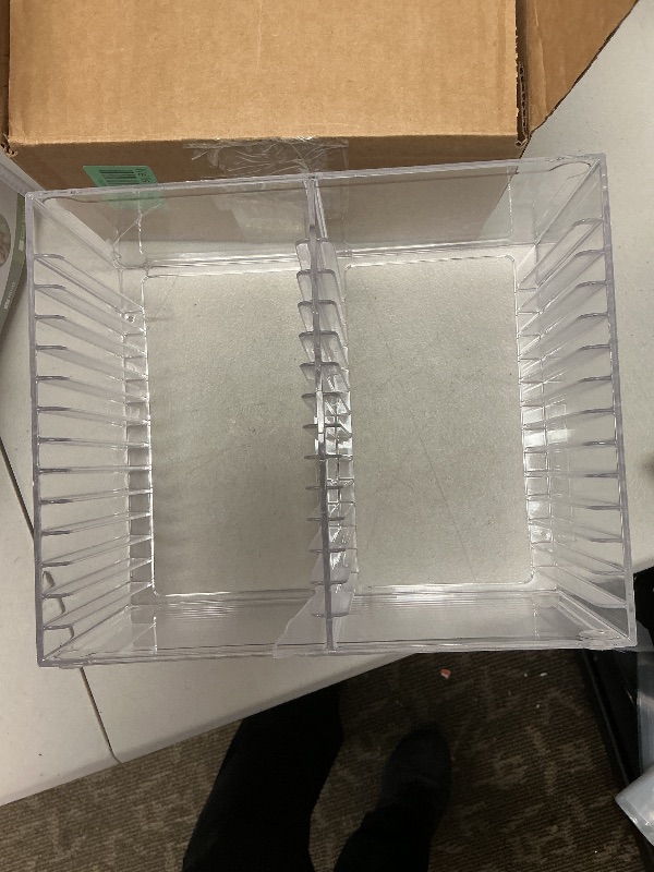 Photo 1 of STORi Stackable Clear Plastic CD Organizer with Rubber Feet | Rectangular Jewel Cases Holder Perfect for Theatre Room | Holds up to 30 CD Cases | Made in USA