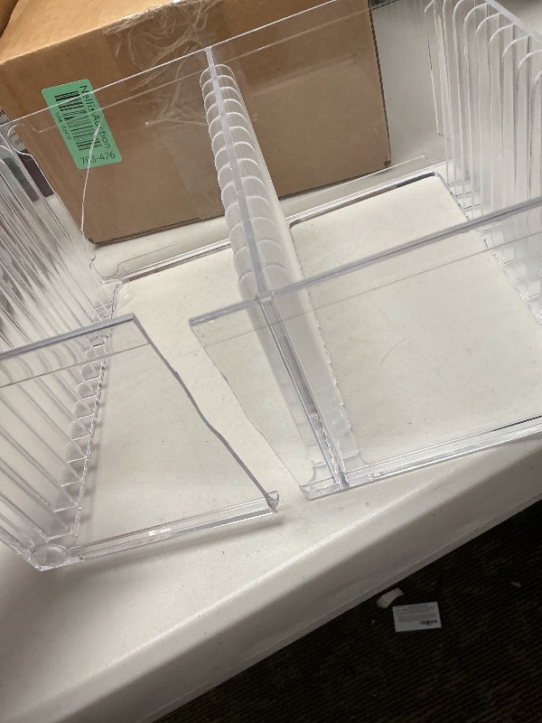 Photo 1 of STORi Stackable Clear Plastic CD Organizer with Rubber Feet | Rectangular Jewel Cases Holder Perfect for Theatre Room | Holds up to 30 CD Cases | Made in USA