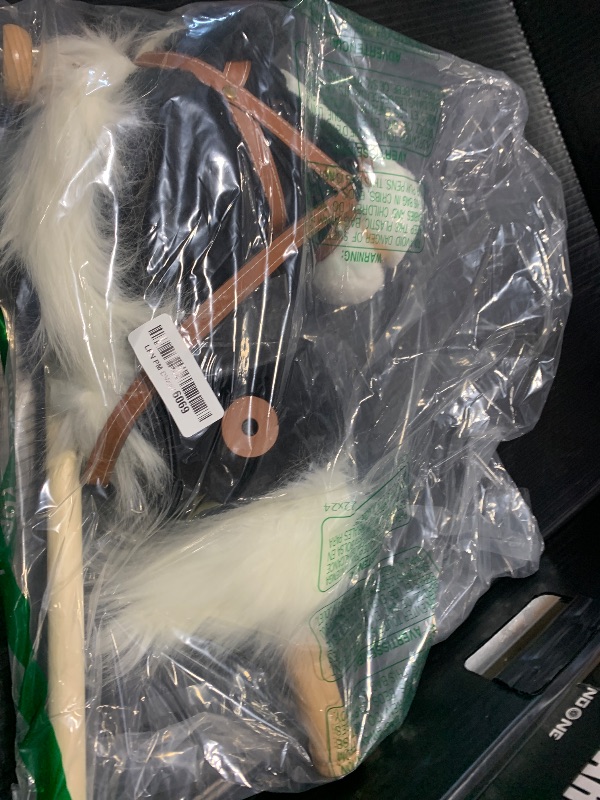 Photo 1 of MUOVE 36'' Plush Horse Riding Stick , Handsewn Head, Sturdy Wood Stick, Plus Neighing & Clip-Clop Sounds