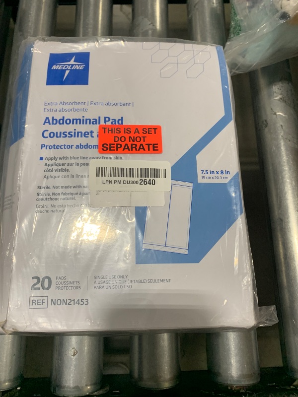 Photo 1 of Medline Sterile Abdominal Pad, 8 in x 7.5 in (Pack of 20)