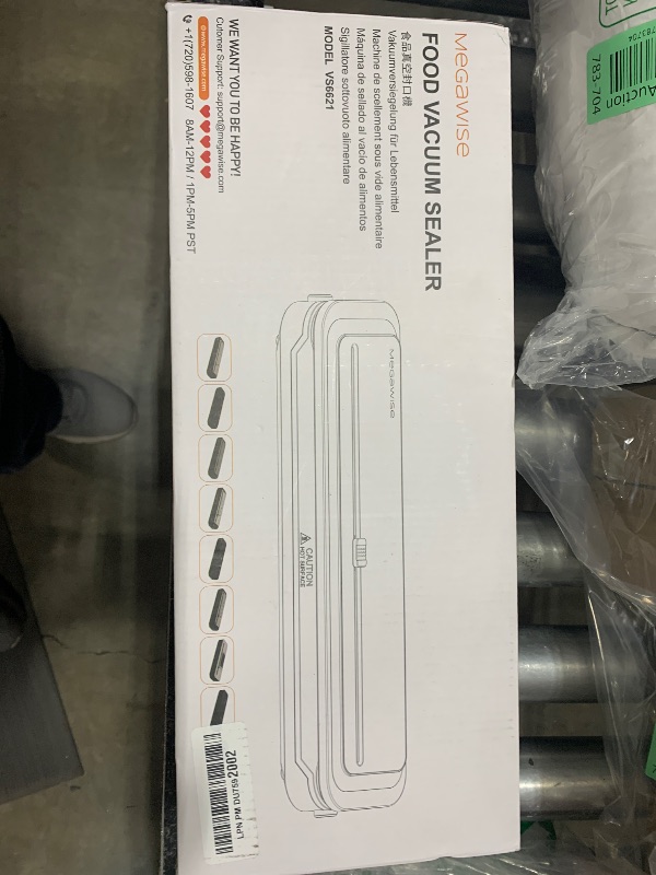 Photo 1 of MEGAWISE 2025 Powerful Vacuum Sealer Machine | Compact Design | One-Touch Automatic | Seal in 10-20 Seconds | Dry, Moist, Wet, and Cold Modes | With 10 Vacuum Bags & Built-in Cutter (Grey)