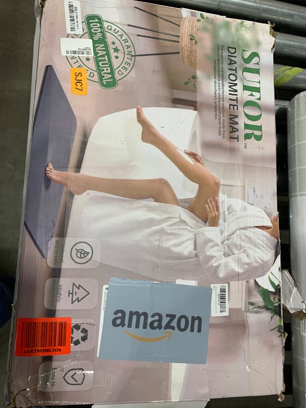Photo 1 of 2Pack Stone Bath Mat, Diatomaceous Earth Shower Mat, Non-Slip Super Absorbent Quick Drying Bathroom Floor Mat, Natural, Easy to Clean (Cloudy Gray, 23.62 * 15.43)